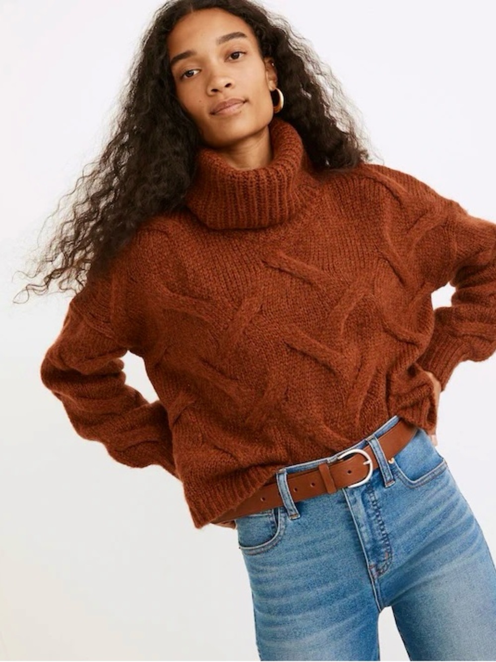 Madewell Modern Cable Turtleneck